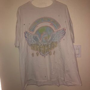 distressed van halen t-shirt dress <3